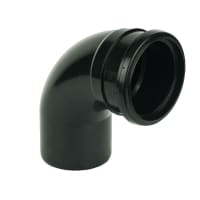 FloPlast SP161B 87½° 110mm Soil Single Socket Bend Black