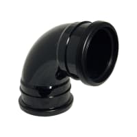 FloPlast SP561B 87½° 110mm Soil Double Socket Bend Black