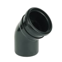 FloPlast SP163B 135° 110mm Soil Single Socket Bend Black