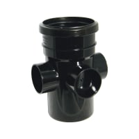 FloPlast SP581B 110mm Soil Single Socket Boss Pipe Black