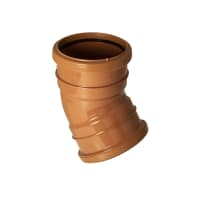 FloPlast D564 30° 110mm Underground Double Socket Bend