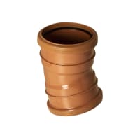 FloPlast D567 15° 110mm Underground Double Socket Bend