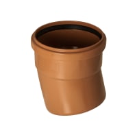 FloPlast 6D167 15° 160mm Underground Single Socket Bend