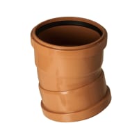 FloPlast 6D567 15° 160mm Underground Double Socket Bend