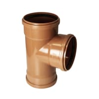 FloPlast 6D191 87½° 160mm Underground Triple Socket Junction