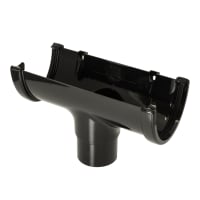 FloPlast ROH1B 115mm Hi-Cap Rainwater Running Outlet Black