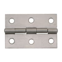 Butt Hinges 64mm L Satin Chrome Pack of 2