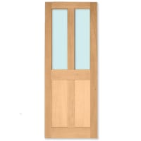 Heritage External Oak 4 Panel Glazed Custom Door 44mm