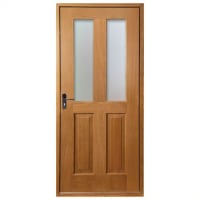 Heritage External Oak 4 Panel Glazed Fully Assembled Custom Door Set