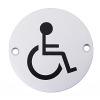 Frisco Disabled Symbol 75mm FD60 Satin Aluminium