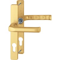 Hoppe Door Handle 206mm Plate Gold 72mm c/c 68-77mm Thick Doors 8mm Spindle