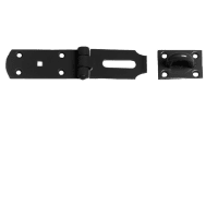 A Perry No.HS149M Medium Hasp and Staple 200mm Black