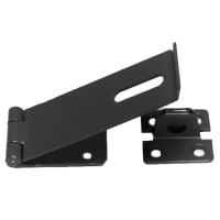 A Perry No.HS617 Safety Hasp and Staple 150mm Black