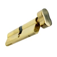 UAP Trade Euro 5-Pin Cylinder & Thumb Turn 35T/35 Brass 70mm