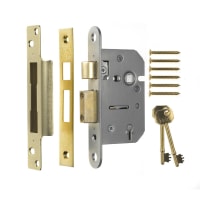 ERA Viscount 5 Lever Security Sashlock 2 1/2 inch / 65mm  Brass Finsh