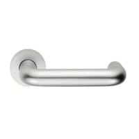 Eurospec Round Bar Safety Lever on Sprung Rose Satin Anodised Aluminium