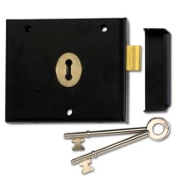 Union 1116 Lever Rim Deadlock Black