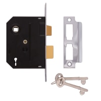 Union 2295 2 Lever Mortice Sash Lock 76mm Polished Chrome