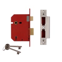 Union 2201 5 Lever Mortice Sash Lock 65mm Satin Chrome