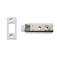 Union Push Fit Tubular Bolt 73 x 73mm Polished Chrome