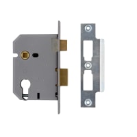 Union 2249 Euro Profile Mortice Sash Lock 65mm Satin Chrome