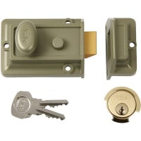 Yale Deadlocking Nightlatch Backset Brass Cylinder 60mm