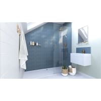 Showerwall SCA16 Acryic Navy Herringbone 2400 x 1200mm