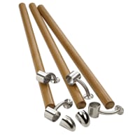 Richard Burbidge Fusion White Oak Boxed Handrail Kit Chrome