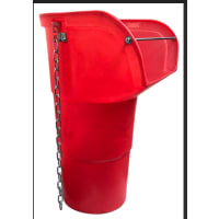 Red Rubbish Chute Funnel