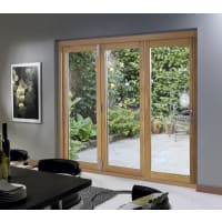 JCI FSC Unfinished Slimline External Bi-fold Door Set 2.4m Oak