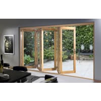 JCI FSC Unfinished Slimline External Bi-fold Door Set 3.6m Oak