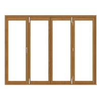 JCI FSC Pre-Finished Slimline External Bi-fold Door Set 3m Oak Veneer