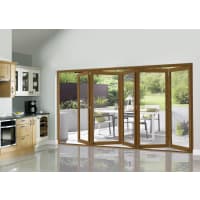 JCI FSC Pre-Finished External Bi-fold Door Set 3.6m Oak Veneer