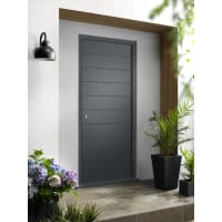 JCI FSC Oslo Hardwood External Door with Frame 1981 x 838mm Grey