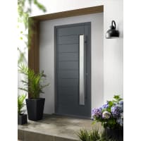 JCI FSC Stockholm Hardwood Veneer Door with Frame 2032 x 813mm Grey