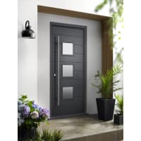 JCI FSC Malmo Hardwood Veneer External Door with Frame 1981x838mm Grey