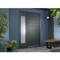 JCI FSC Oslo External Door with Frame & Sidelight 1981 x 838mm Grey