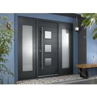 JCI FSC Malmo Door with Frame & Dual 457mm Sidelights 1981x 838mm Grey