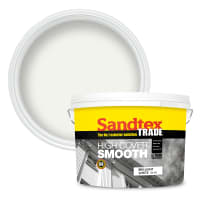 Sandtex Trade High Cover Smooth Masonry Paint 10L Brilliant White