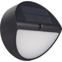 Luceco Carina Decorative Solar Bulkhead Light IP54 5W 500lm Black