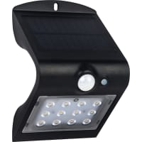 Luceco Guardian Solar LED Wall Light with PIR Motion Sensor 1.5W Black