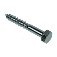 Unifix Coach Screw Hexagon DIN 571 Gimlet Point M10 x 160mm Bright Zinc Plated