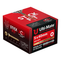 Ulti-Mate® Stick-Fit Woodscrews - 5.0 x 40mm Box 200