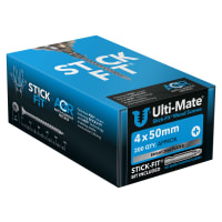 Ulti-Mate® Stick-Fit Woodscrews - 4.0 x 50mm Box 200