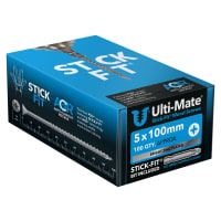 Ulti-Mate® Bright Zinc Stick-Fit Woodscrews - 5.0 x 100mm Box 100