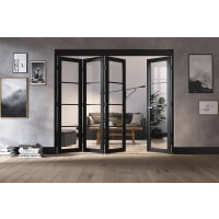 LPD Doors Internal NuVu Roomfold 3+1 Unfinished Oak System 2816 x 2078mm