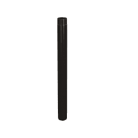 Lindab Rainline Intermediate Pipe 1m MST 75mm Black