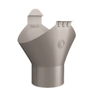 Lindab Galvanised Magestic Gutter Outlet OMV 125 x 87mm