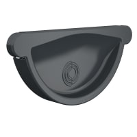 Lindab Self-Locking Stop End RG 125mm Anthracite Grey