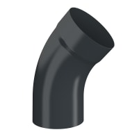 Lindab 45° Pipe Bend with Socket BM 75mm Anthracite Grey